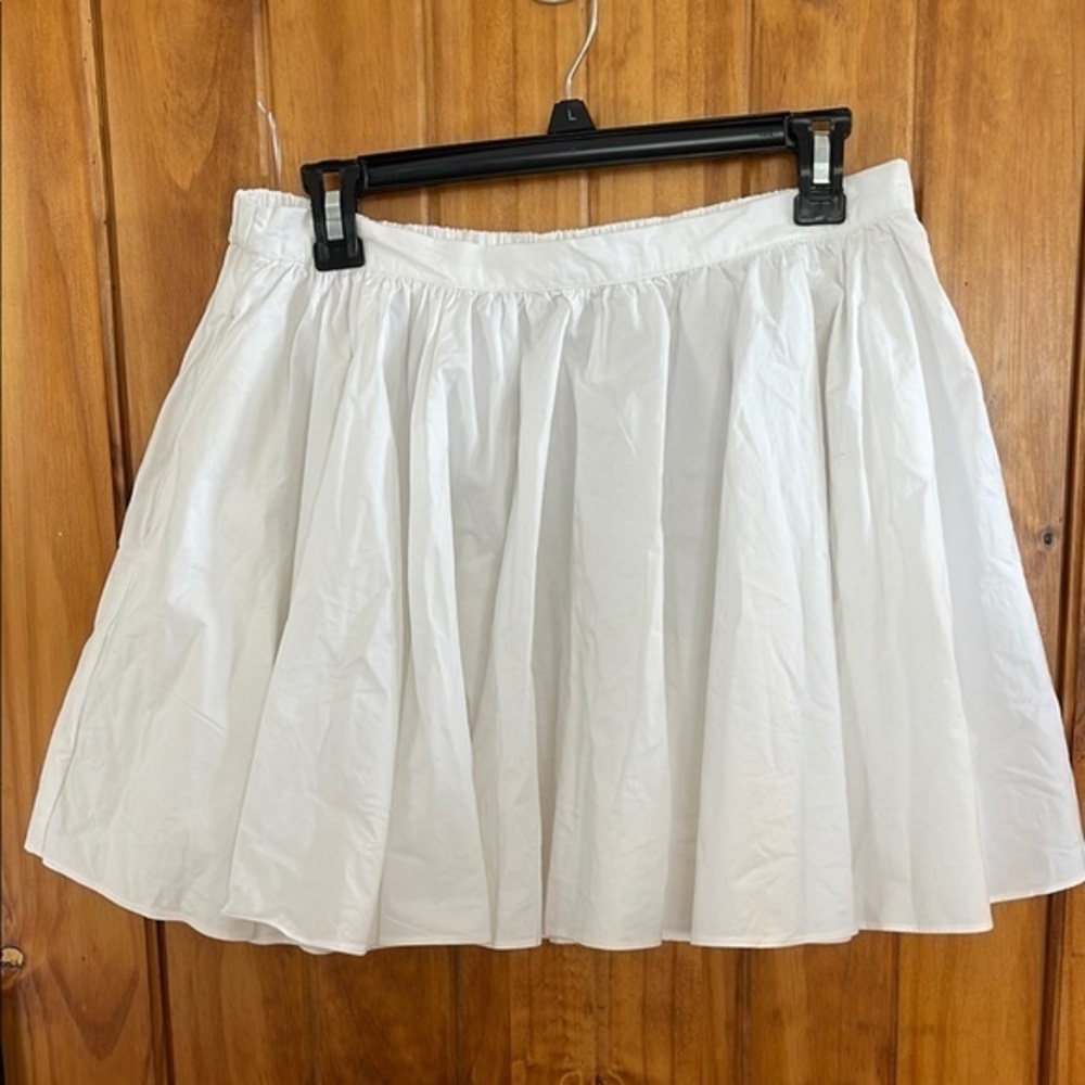 Free People Gaia Mini Skirt White Small Flowy Pull on Elastic Back Waist Boho
